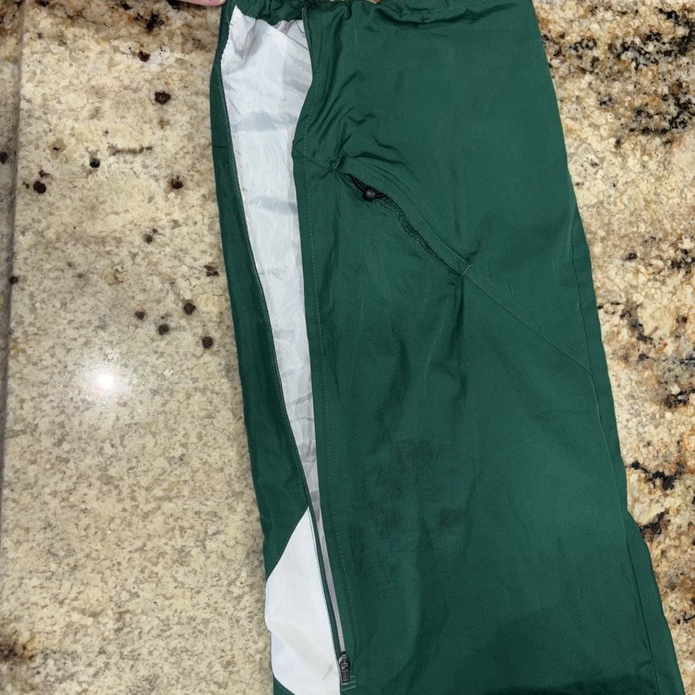 Adidas Soccer Warmup Pants  Size M Green  Ankle Zip  235033